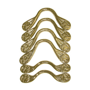 Fancy Pool Table Pocket Brackets - Brass Gold