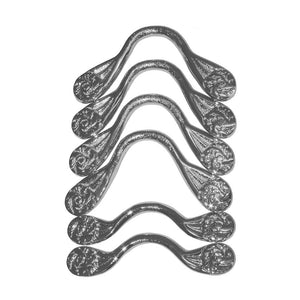 Fancy Pool Table Pocket Brackets - Chrome Silver