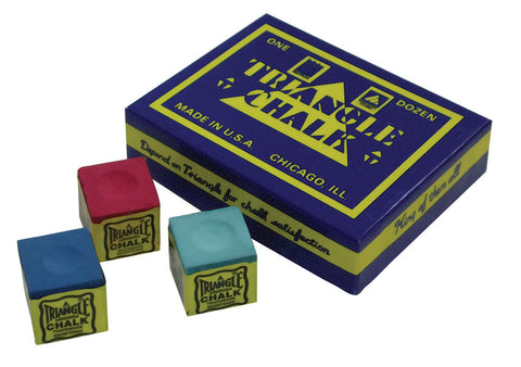 Triangle Billiard Chalk Box of 12